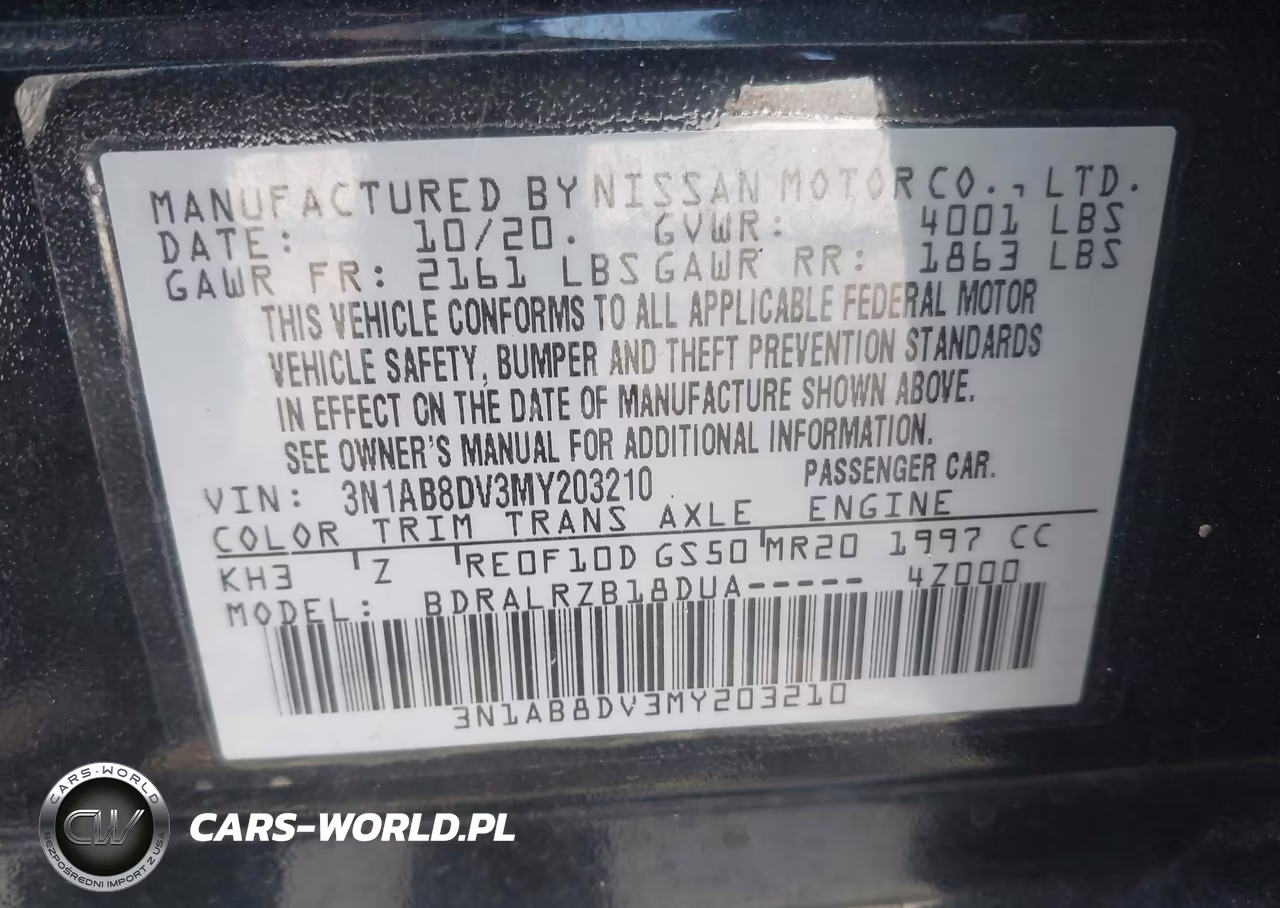 2021 Nissan Sentra Sr Xtronic Cvt VIN:3N1AB8DV3MY203210 - 9