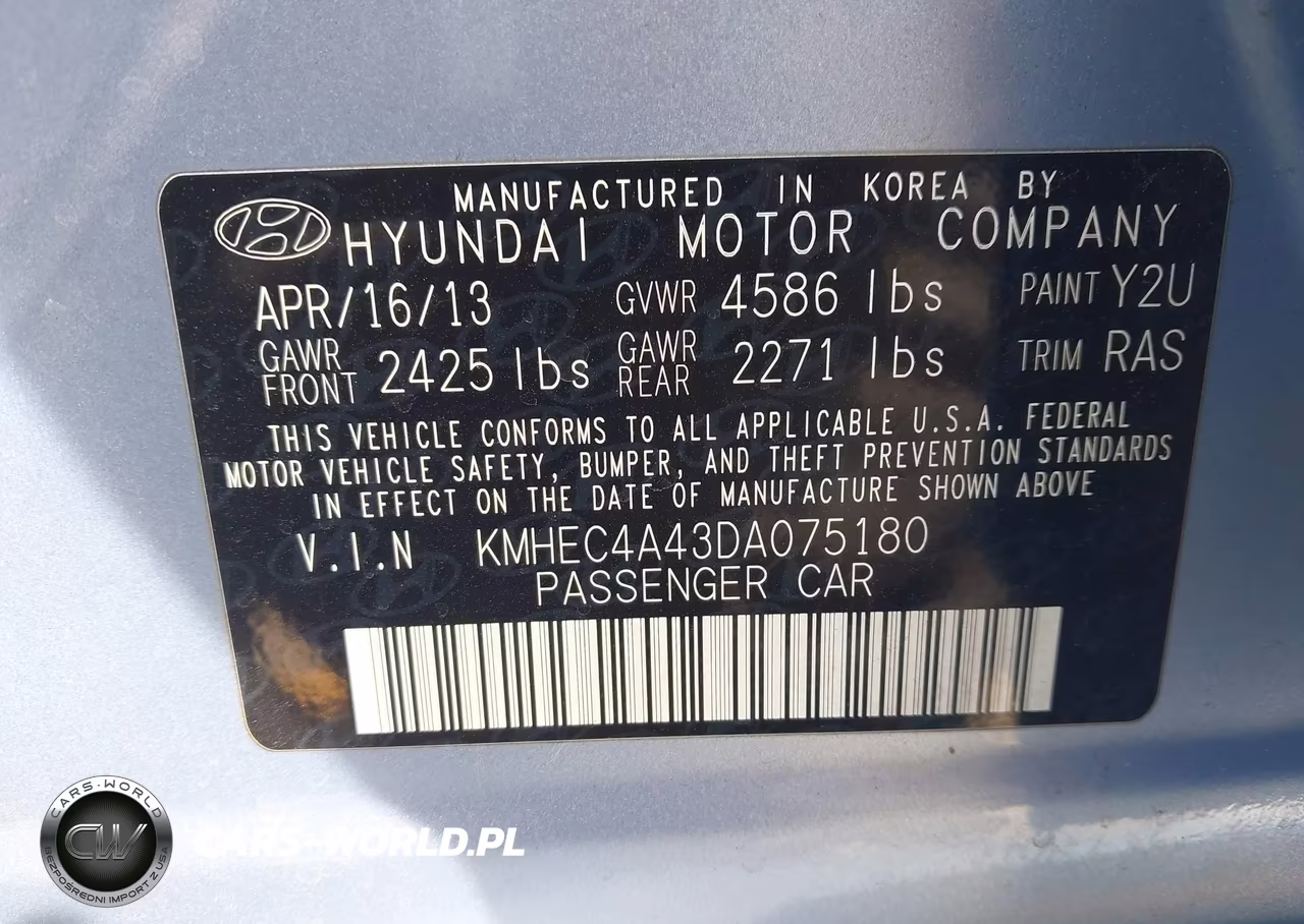 2013 Hyundai Sonata Hybrid Limited VIN:KMHEC4A43DA075180 - 9