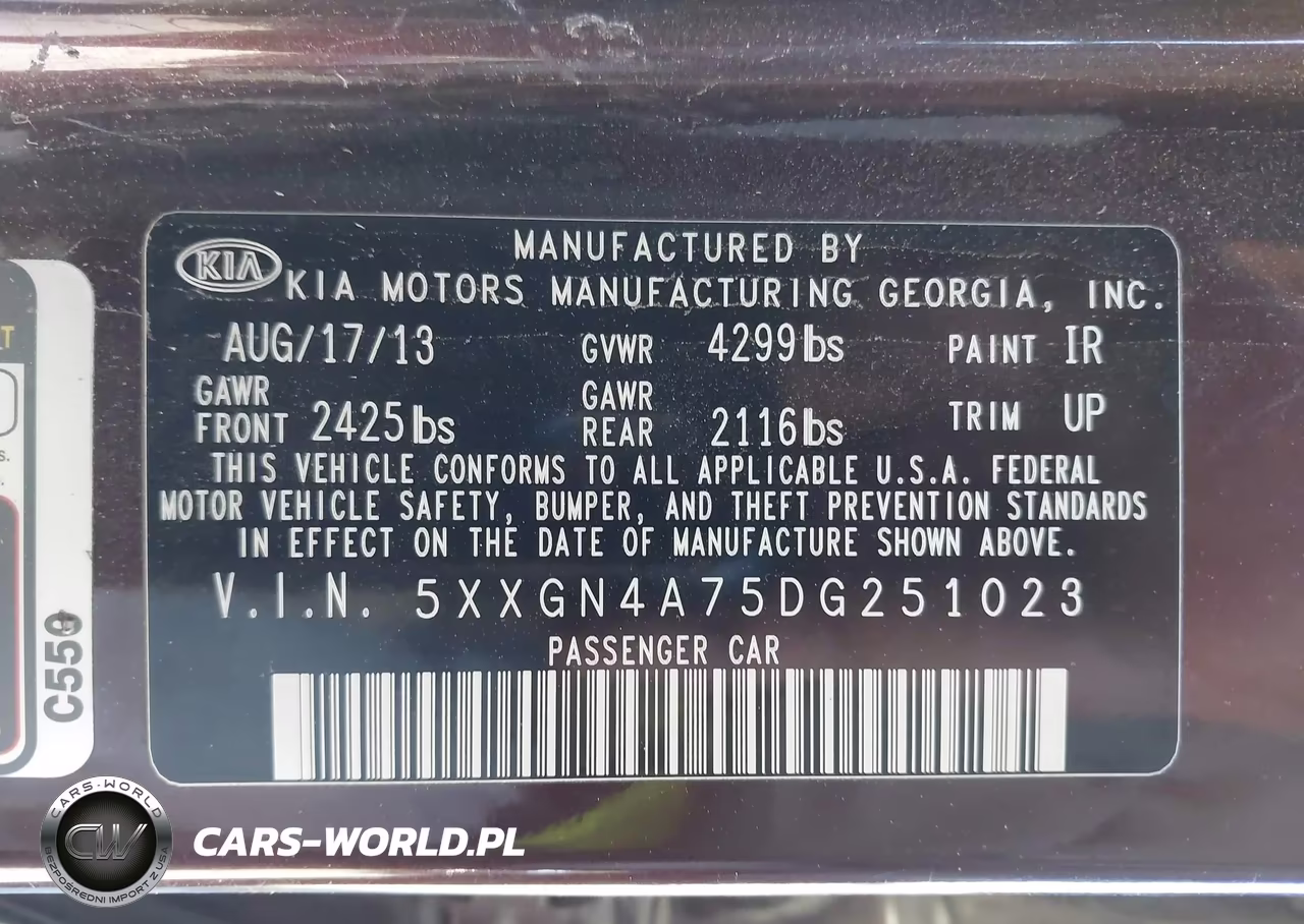 2013 Kia Optima Ex VIN:5XXGN4A75DG251023 - 9