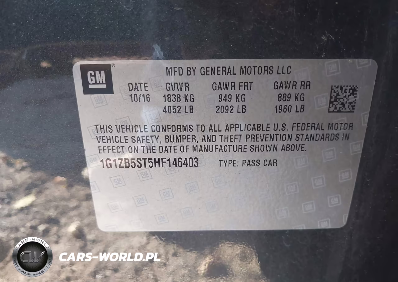 2017 Chevrolet Malibu Ls VIN:1G1ZB5ST5HF146403 - 9