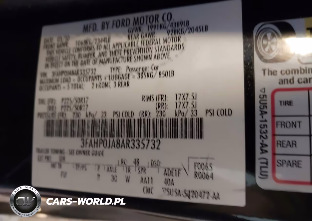 2010 Ford Fusion Sel VIN:3FAHP0JA8AR335732 - 9