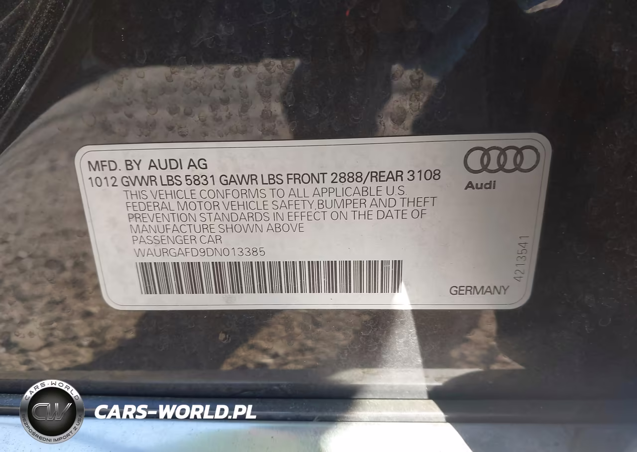 2013 Audi A8 L 3.0T VIN:WAURGAFD9DN013385 - 9