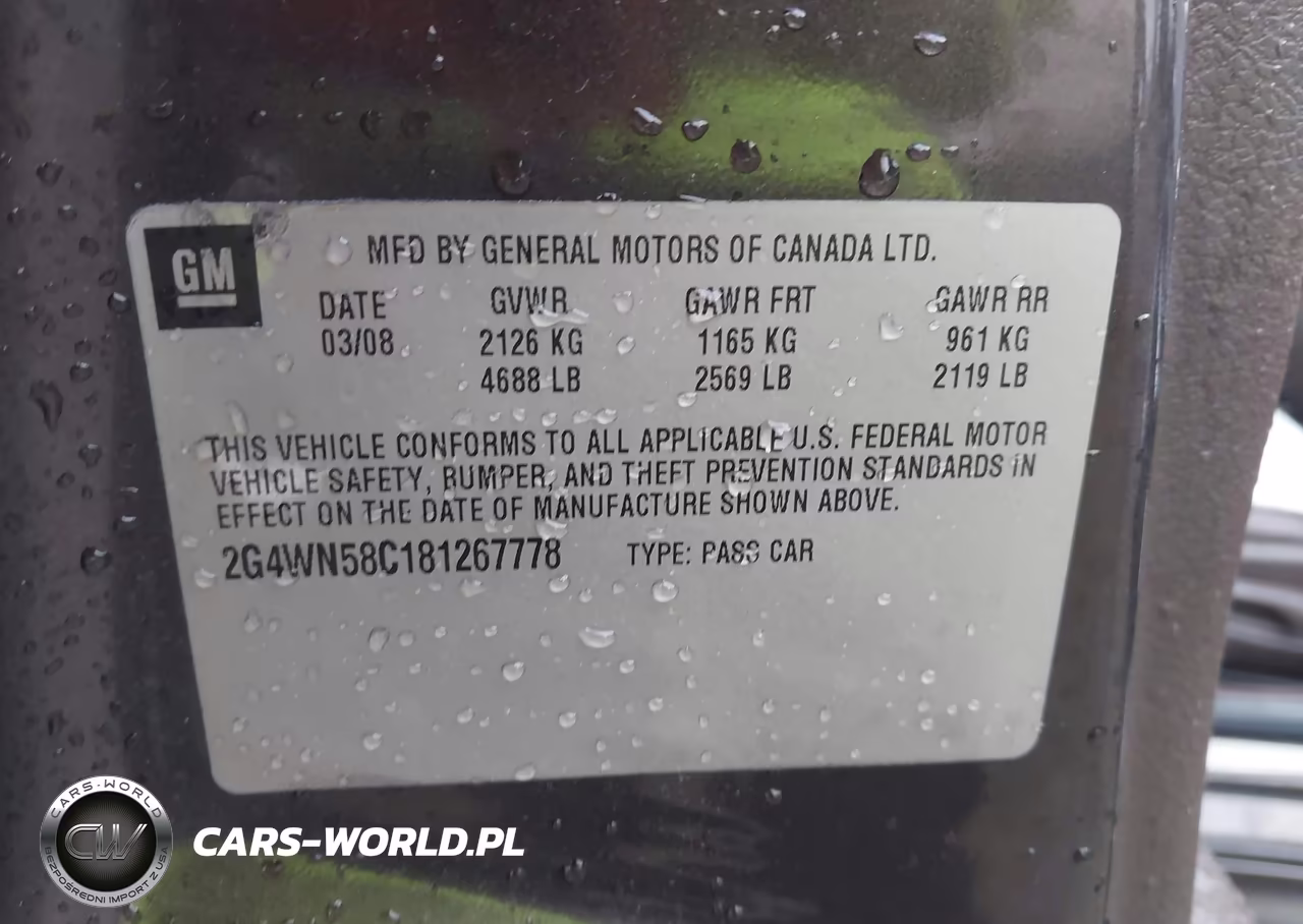 2008 Buick Lacrosse Super VIN:2G4WN58C181267778 - 9