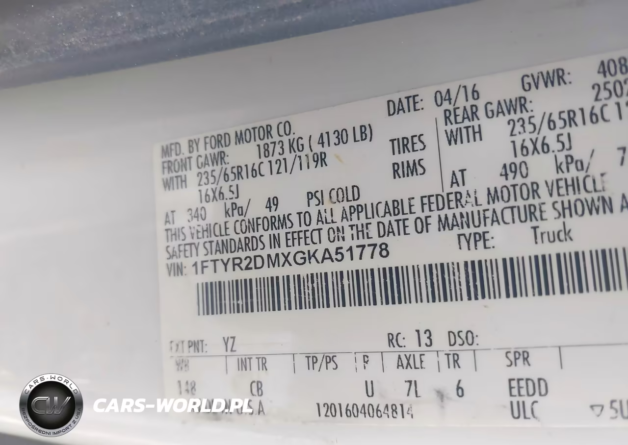 2016 Ford Transit-250 VIN:1FTYR2DMXGKA51778 - 9