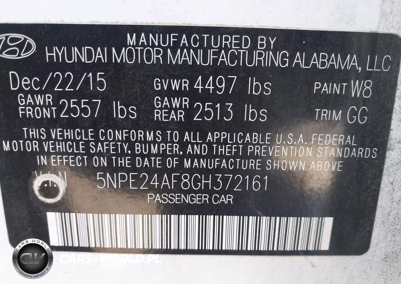 2016 Hyundai Sonata 2.4L Se VIN:5NPE24AF8GH372161 - 9