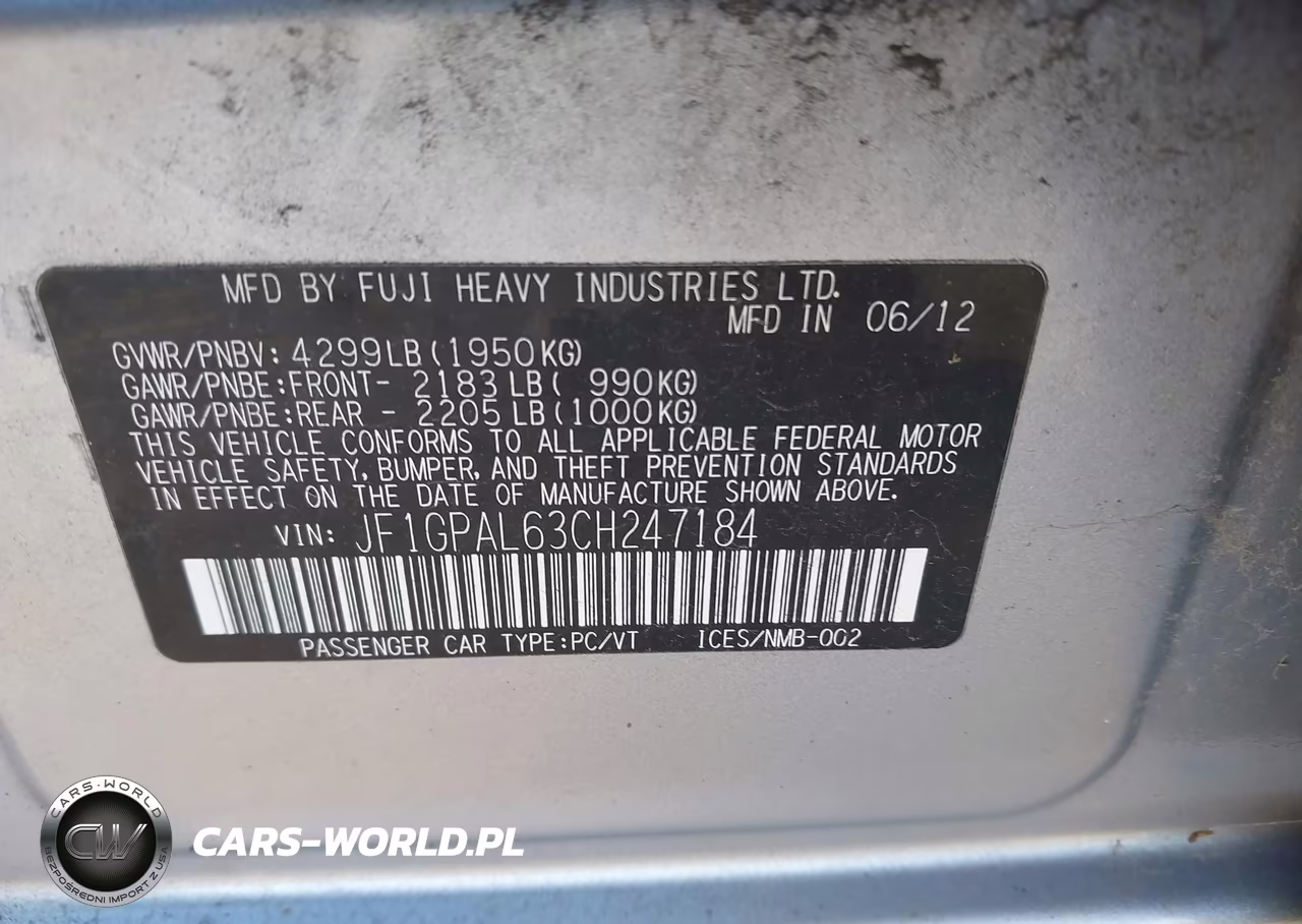 2012 Subaru Impreza 2.0I Sport Premium VIN:JF1GPAL63CH247184 - 9