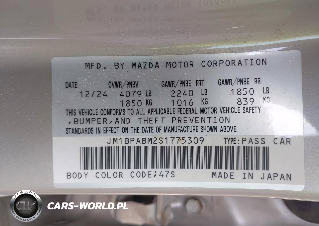 2025 Mazda Mazda3 2.5 S Select Sport VIN:JM1BPABM2S1775309 - 9