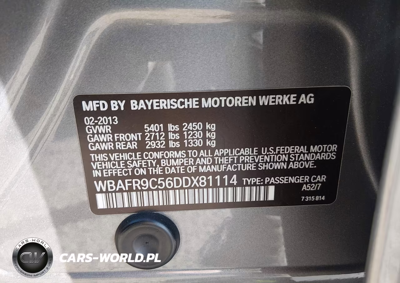 2013 BMW 5 Series 550I VIN:WBAFR9C56DDX81114 - 9
