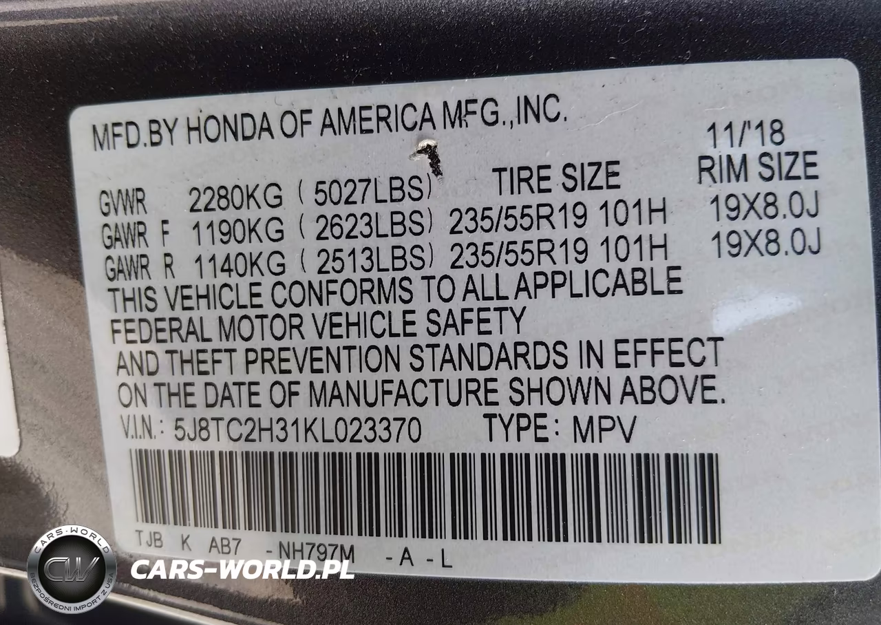 2019 Acura Rdx Standard VIN:5J8TC2H31KL023370 - 9