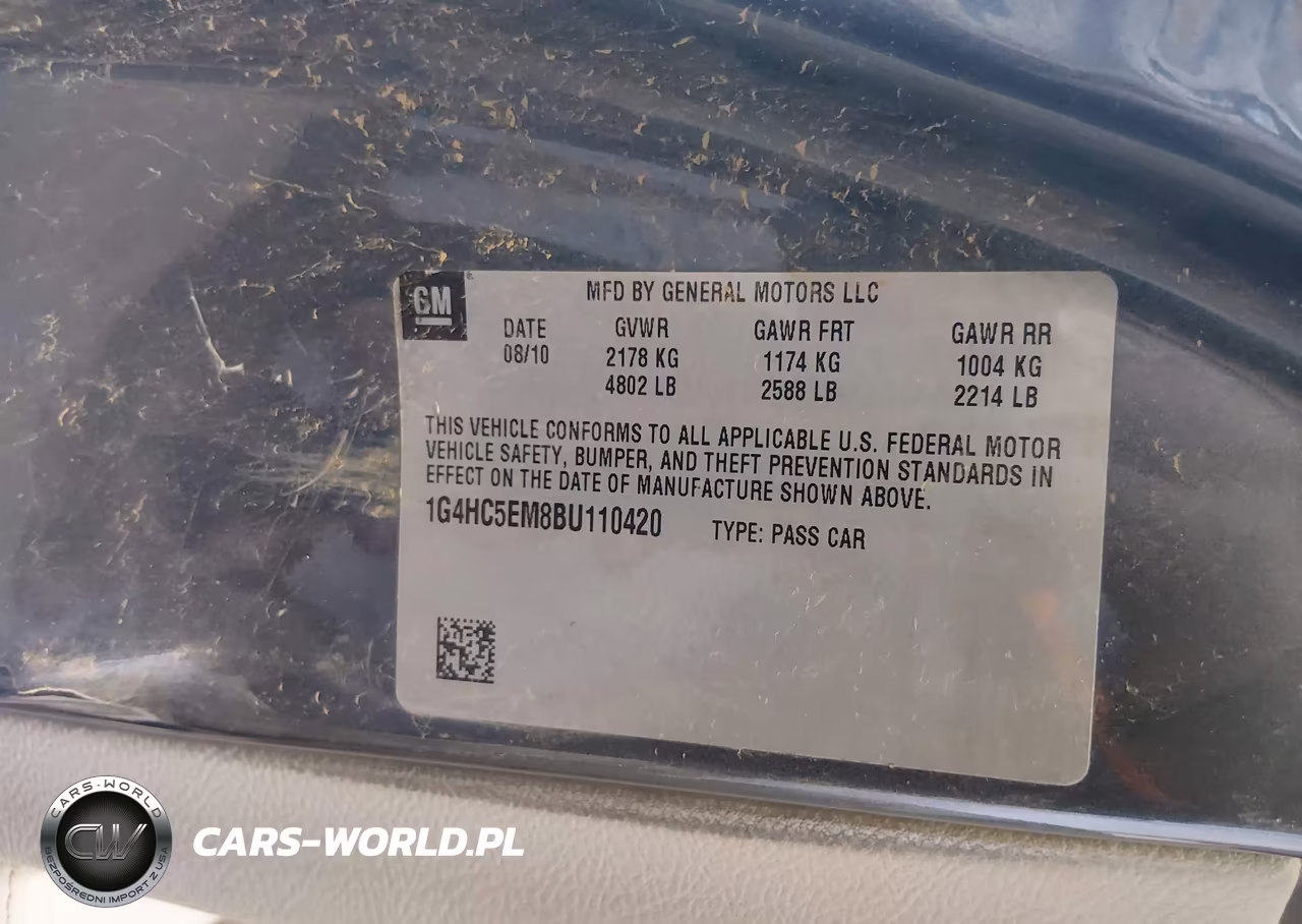 2011 Buick Lucerne Cxl VIN:1G4HC5EM8BU110420 - 9