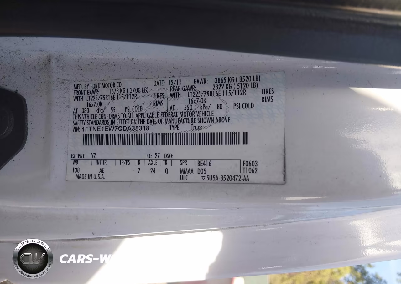2012 Ford E-150 Commercial VIN:1FTNE1EW7CDA35318 - 9