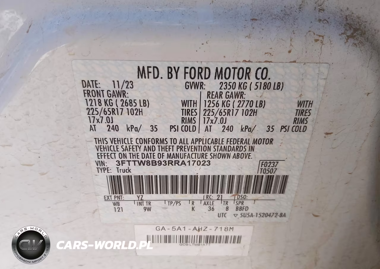 2024 Ford Maverick Xl VIN:3FTTW8B93RRA17023 - 4