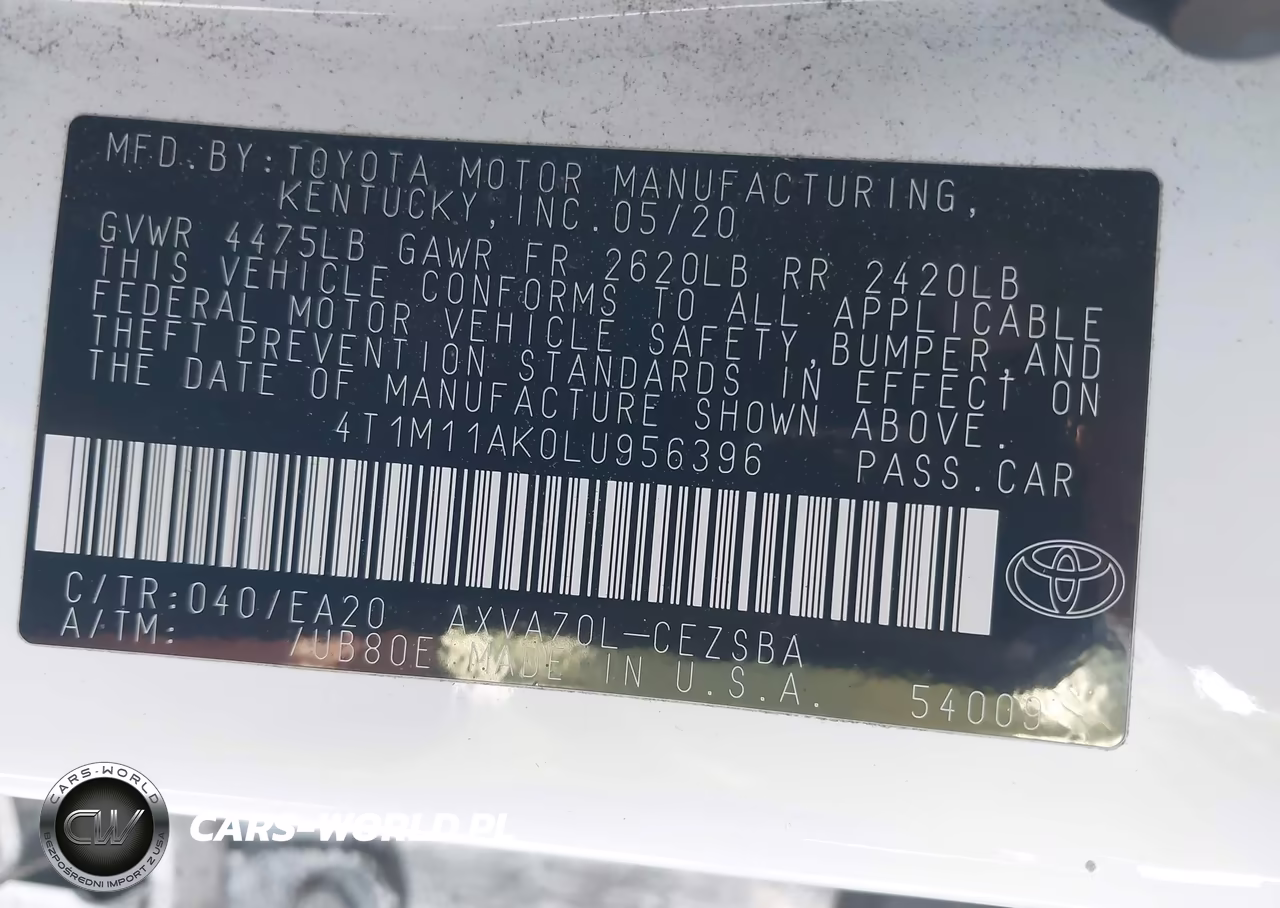 2020 Toyota Camry Se VIN:4T1M11AK0LU956396 - 9