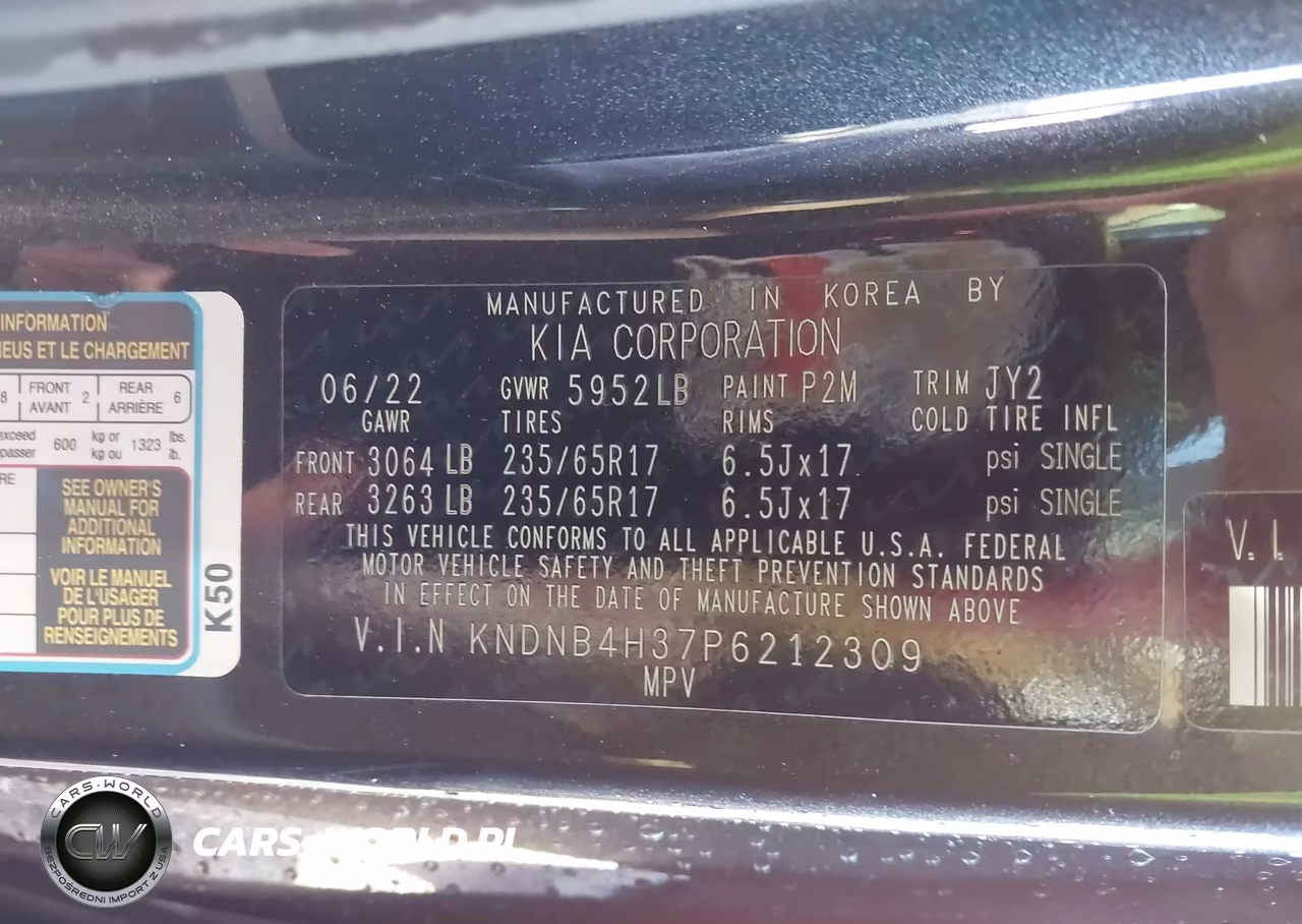 2023 Kia Carnival Mpv Lx Seat Package VIN:KNDNB4H37P6212309 - 9