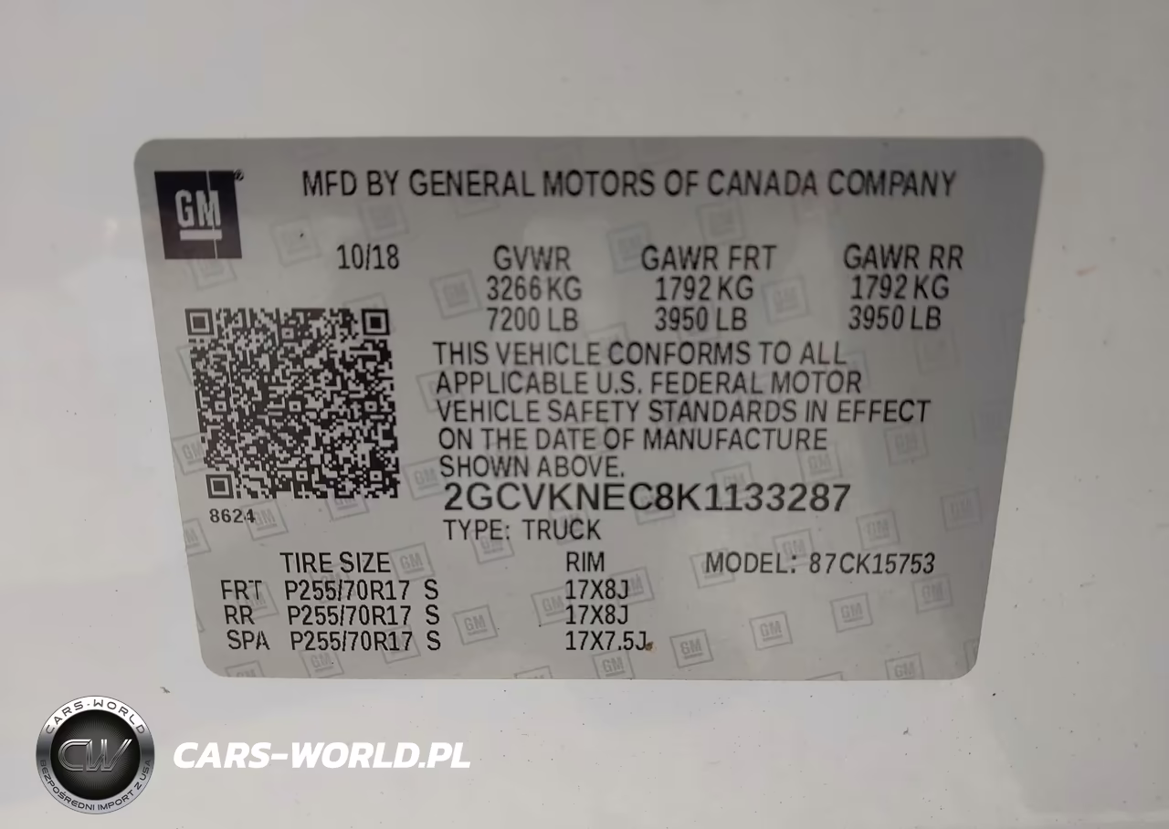 2019 Chev Silverado VIN:2GCVKNEC8K1133287 - 9