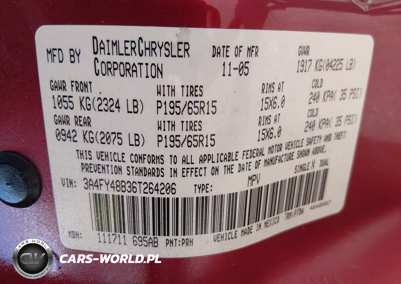 2006 Chrysler Pt Cruiser VIN:3A4FY48B36T264206 - 9