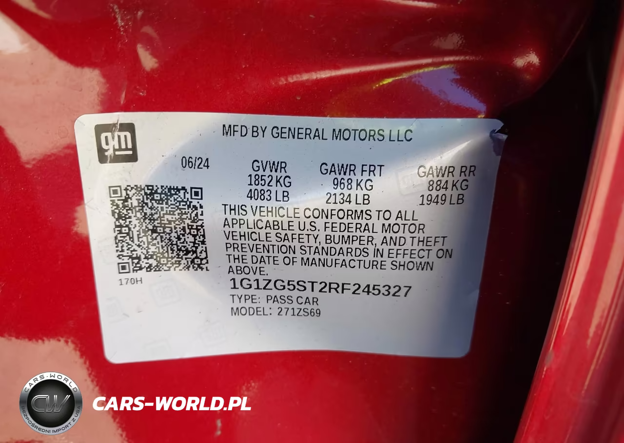 2024 Chevrolet Malibu Fwd Rs VIN:1G1ZG5ST2RF245327 - 9