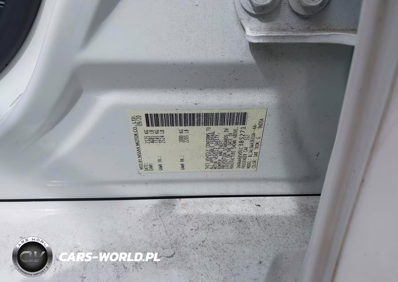 2020 Nissan Maxima Sr VIN:1N4AA6EV0LC385271 - 9