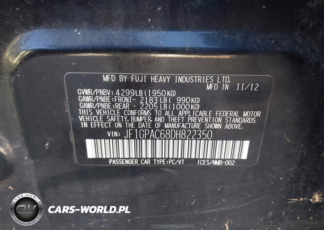 2013 Subaru Impreza Wagon 2.0I Premium VIN:JF1GPAC68DH822350 - 9