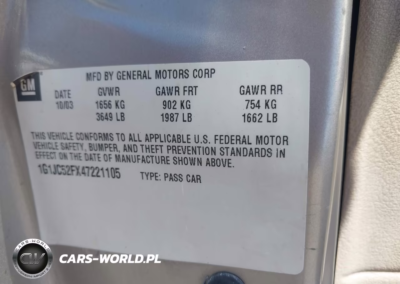 2004 Chevrolet Cavalier VIN:1G1JC52FX47221105 - 9