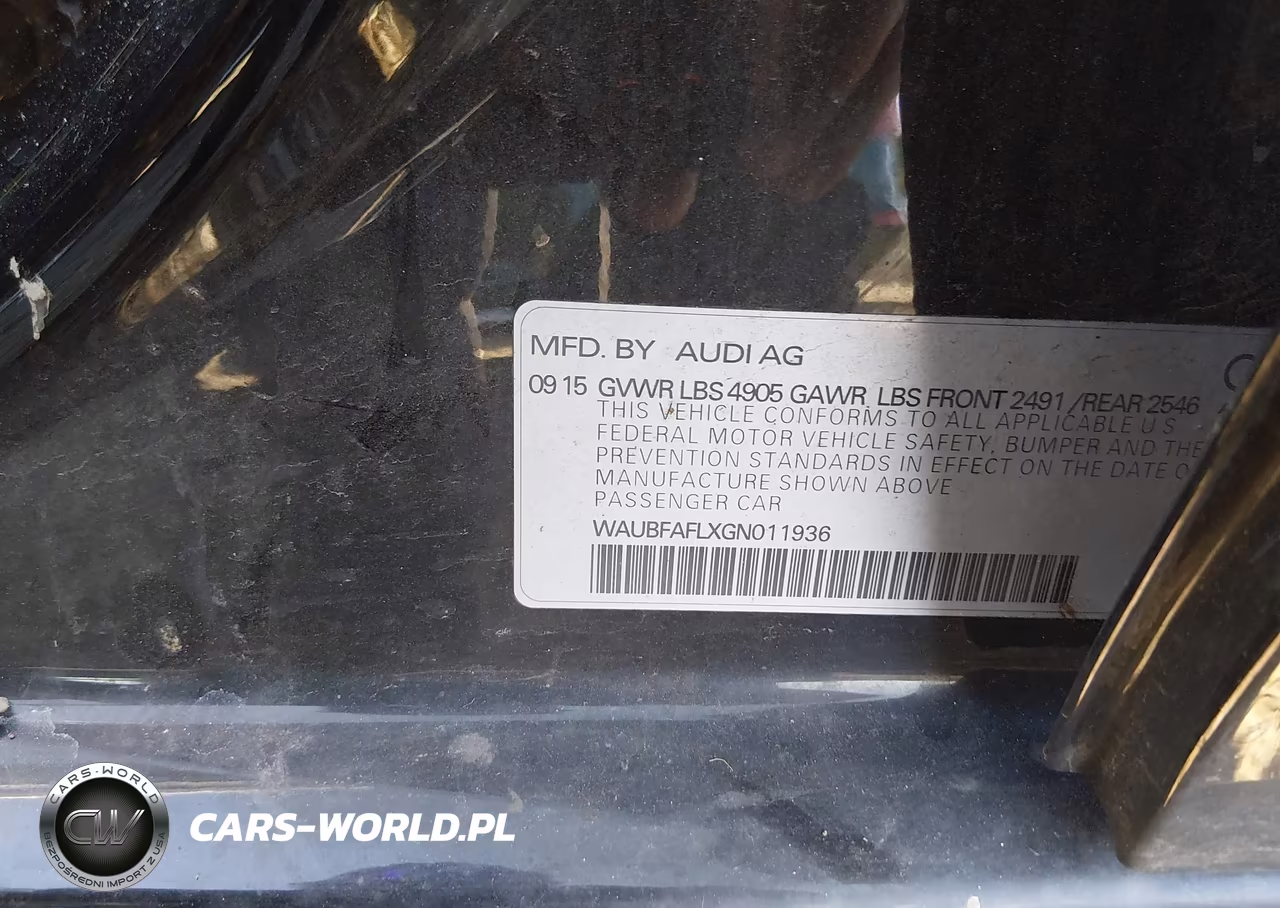 2016 Audi A4 Premium VIN:WAUBFAFLXGN011936 - 9