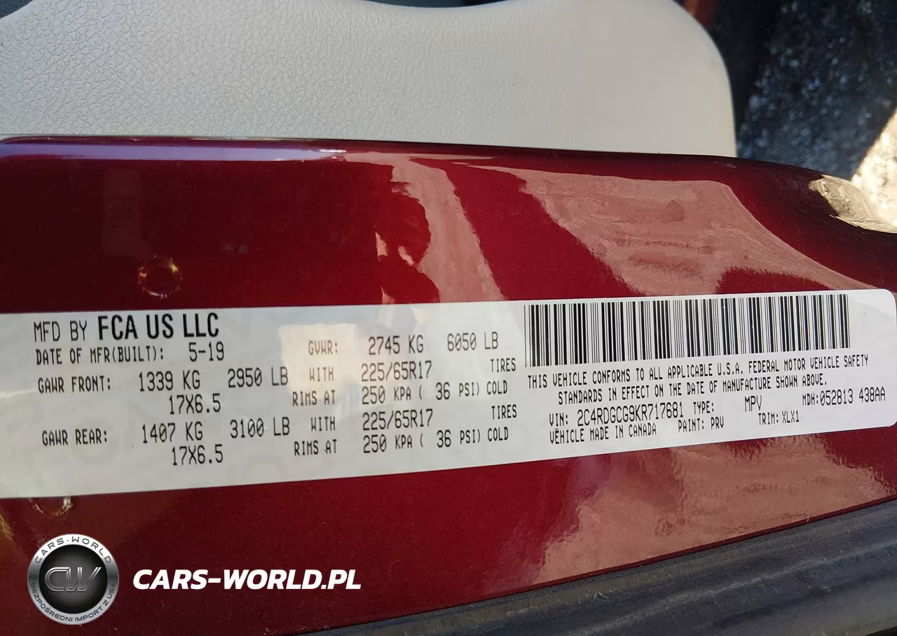 2019 Dodge Grand Caravan Sxt VIN:2C4RDGCG9KR717681 - 9