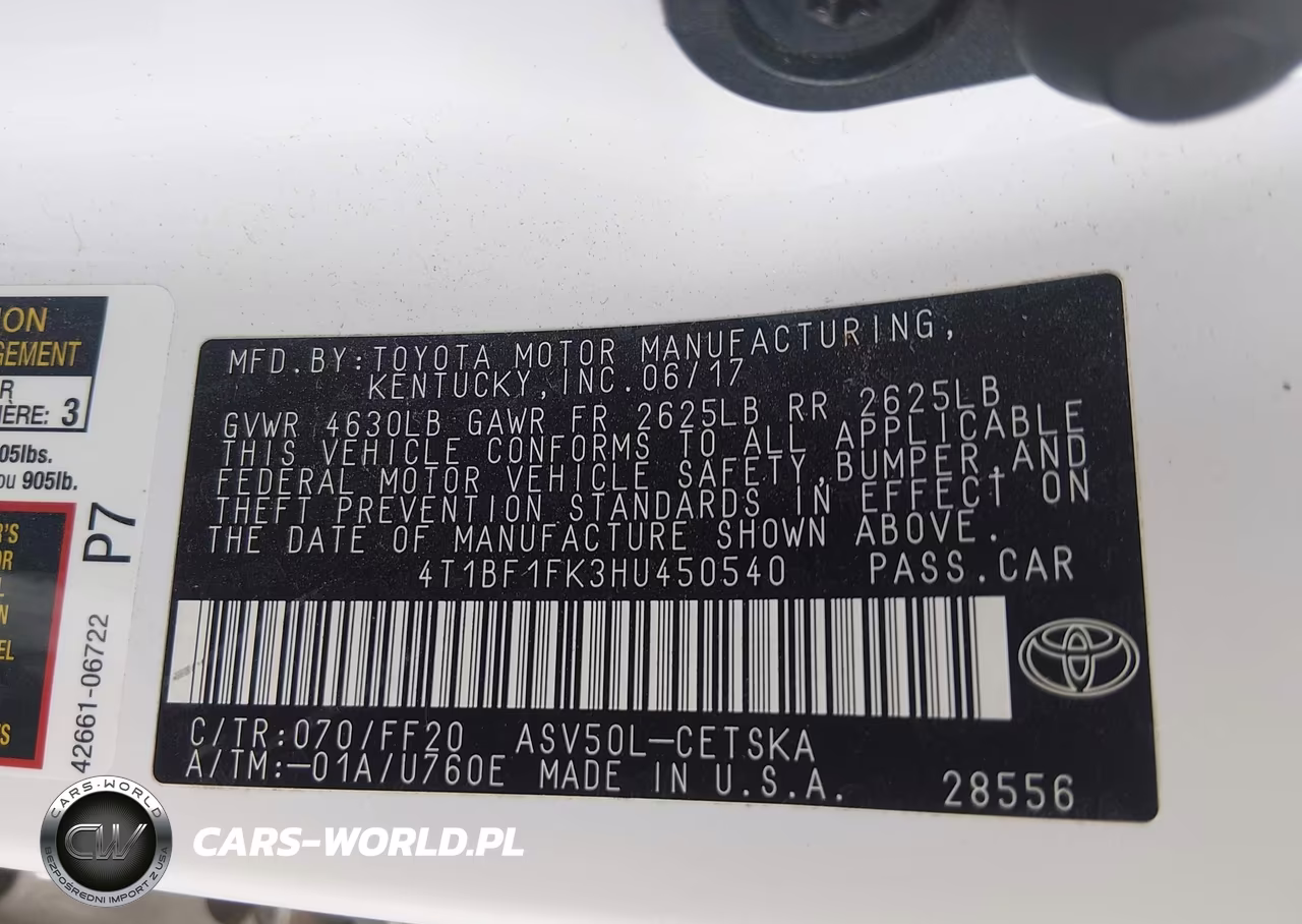 2017 Toyota Camry Se VIN:4T1BF1FK3HU450540 - 9