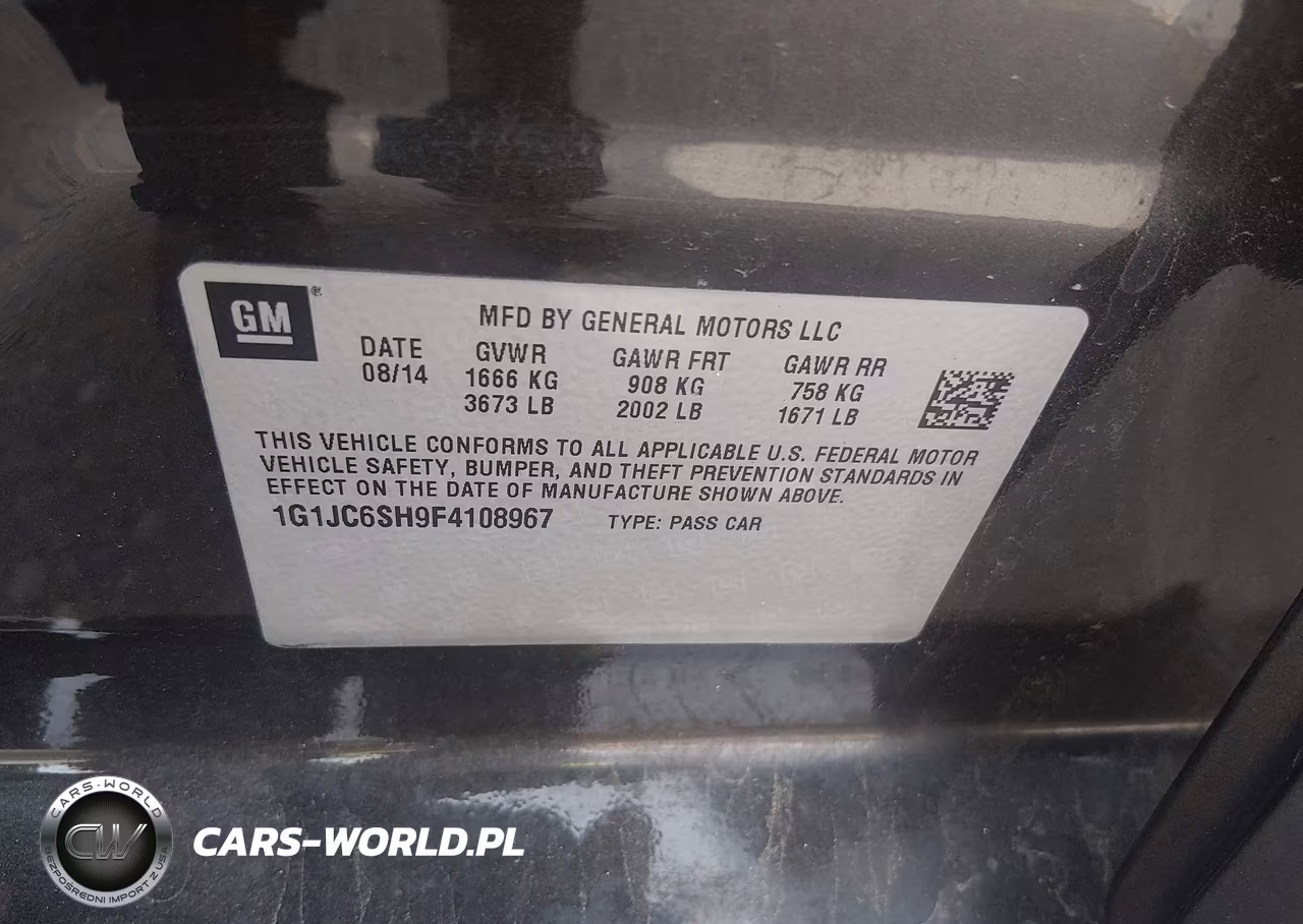 2015 Chevrolet Sonic Lt Auto VIN:1G1JC6SH9F4108967 - 9
