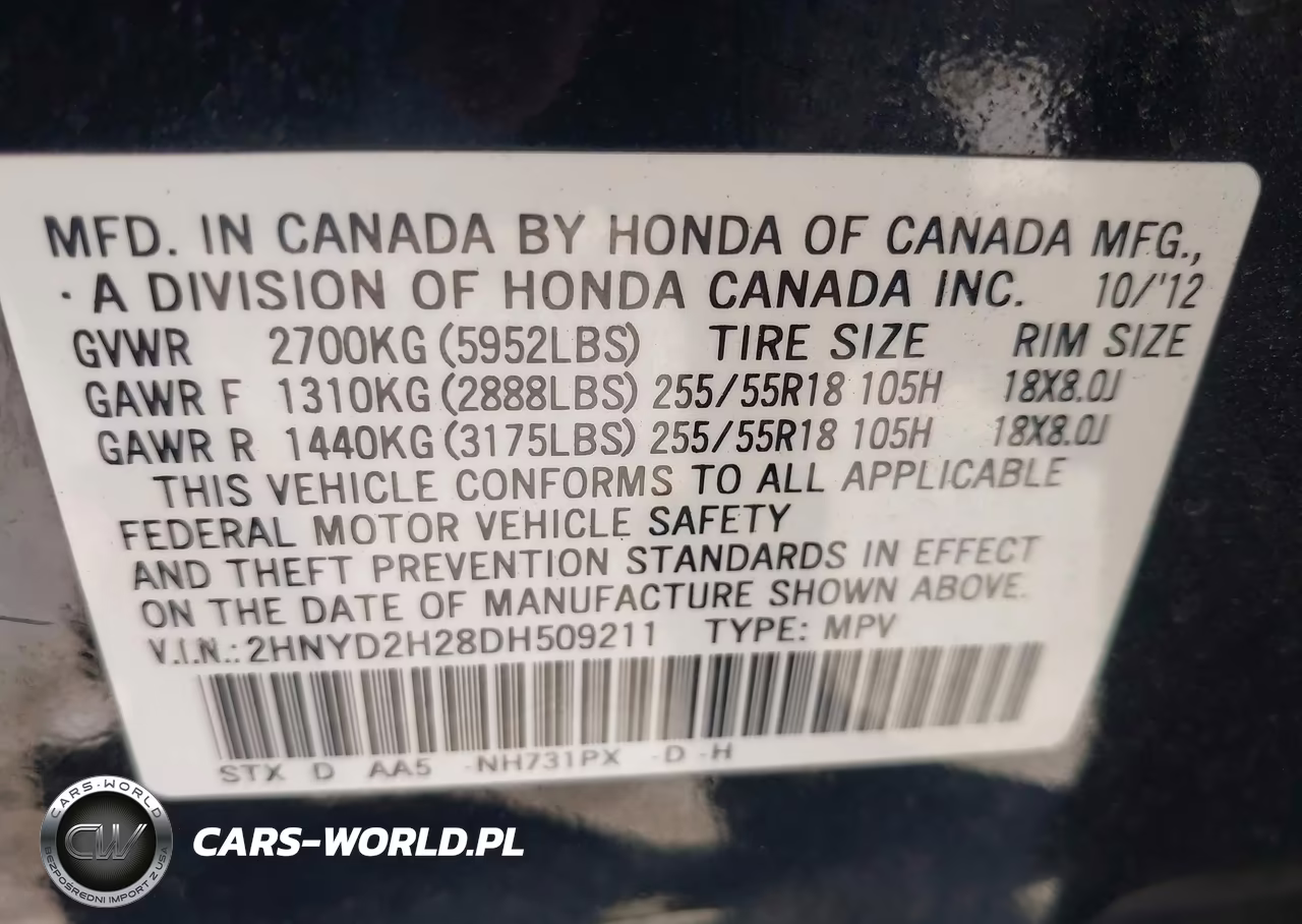 2013 Acura Mdx VIN:2HNYD2H28DH509211 - 9