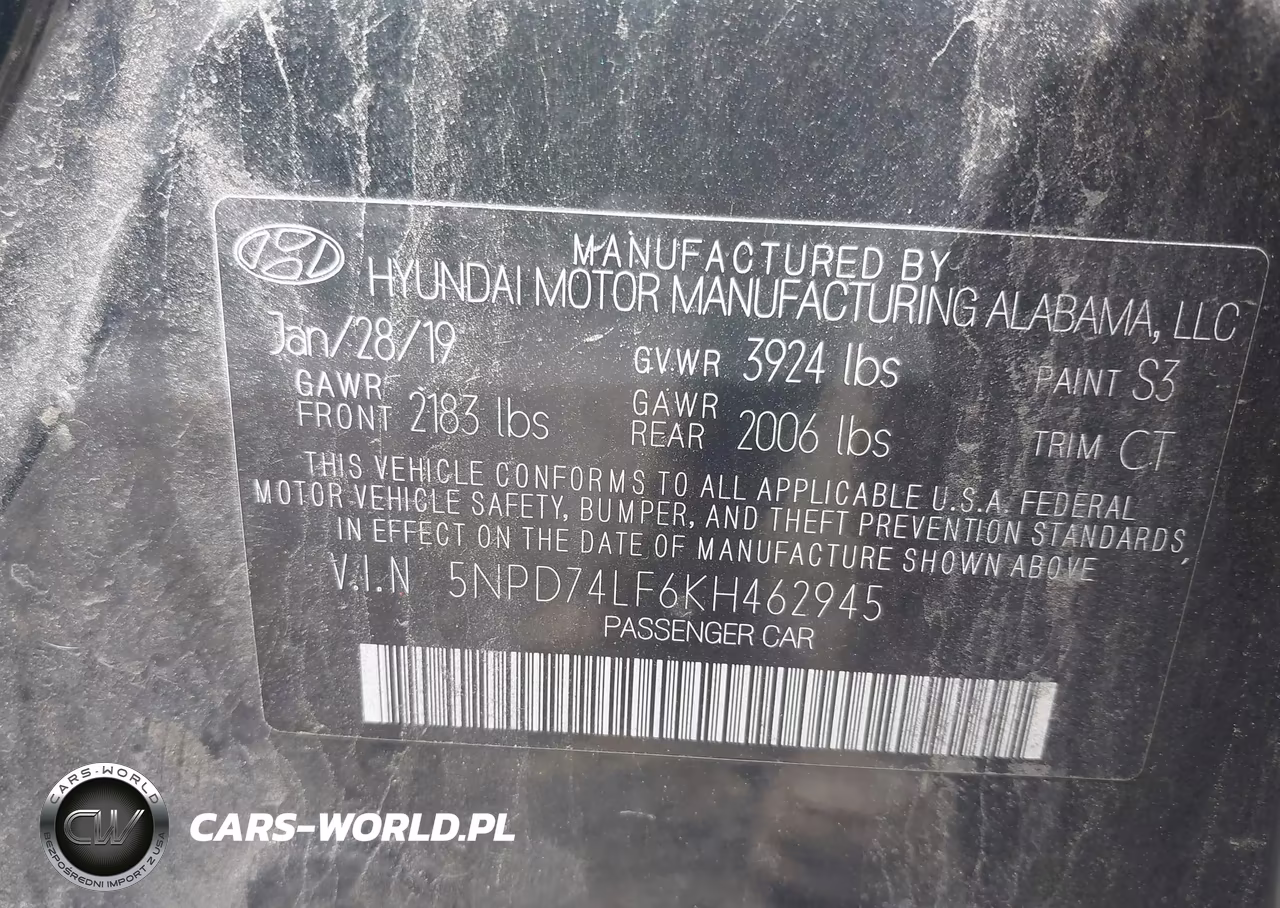 2019 Hyundai Elantra Se VIN:5NPD74LF6KH462945 - 9