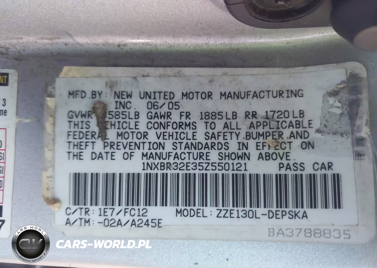 2005 Toyota Corolla S VIN:1NXBR32E35Z550121 - 9