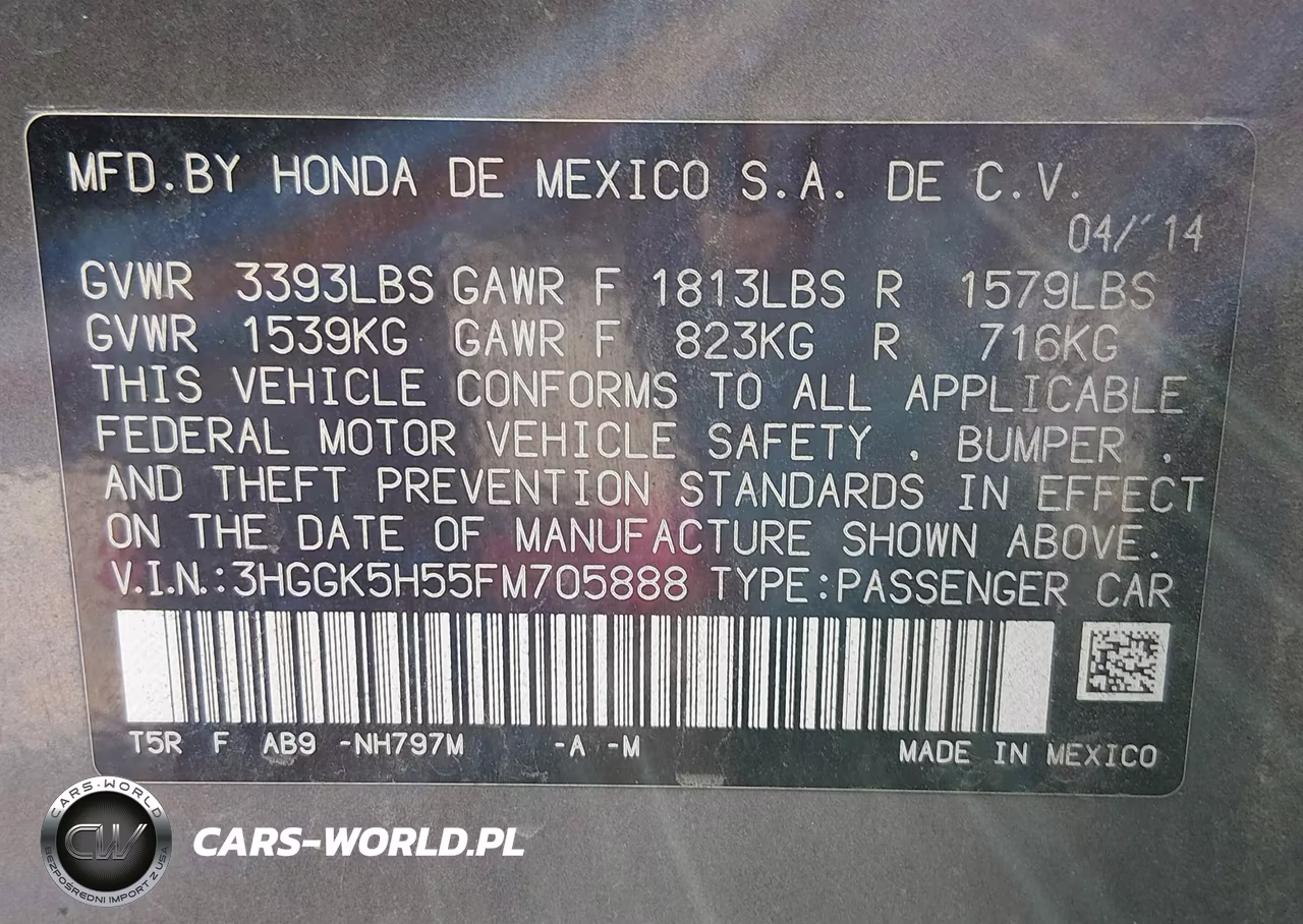 2015 Honda Fit Lx VIN:3HGGK5H55FM705888 - 9
