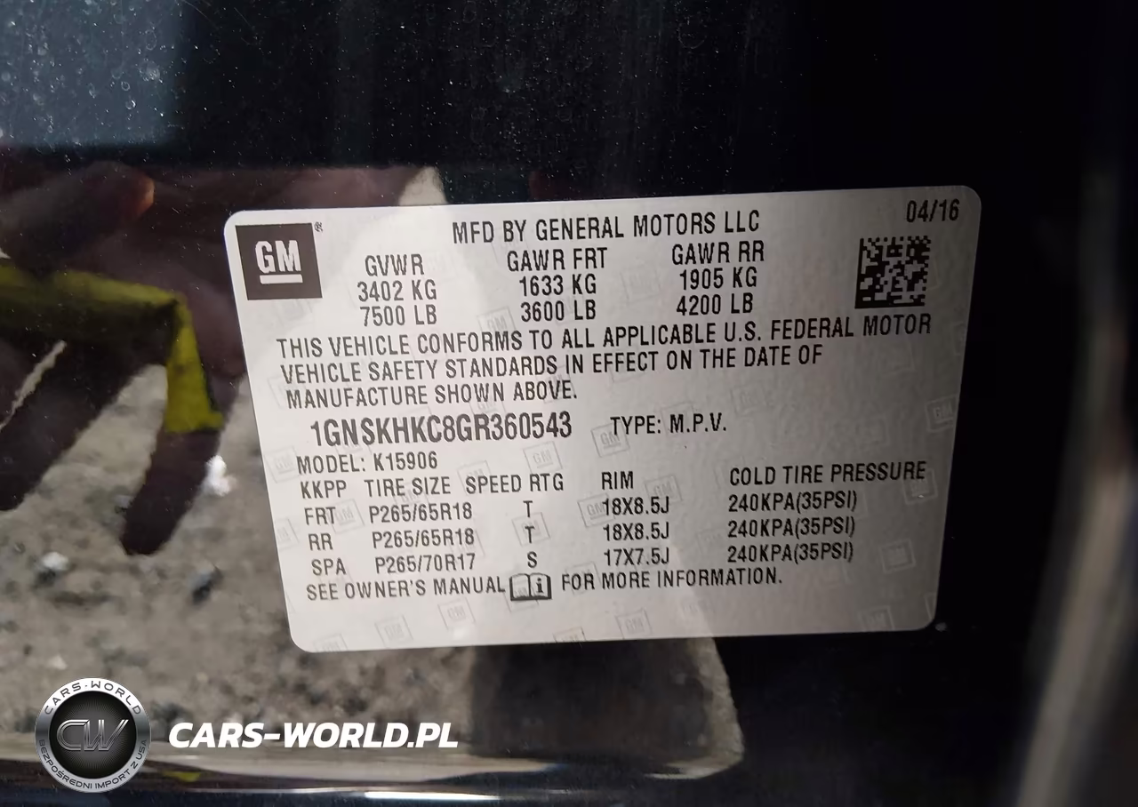 2016 Chevrolet Suburban Lt VIN:1GNSKHKC8GR360543 - 9