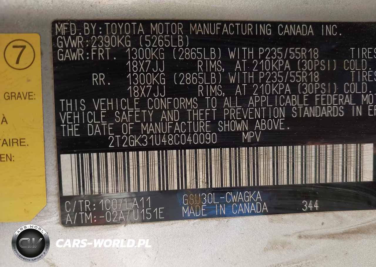 2008 Lexus Rx 350 VIN:2T2GK31U48C040090 - 9