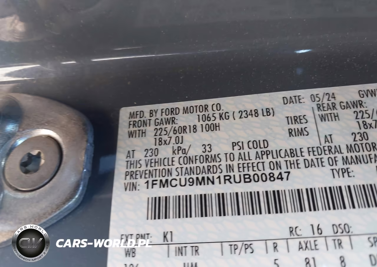 2024 Ford Escape St-Line VIN:1FMCU9MN1RUB00847 - 9