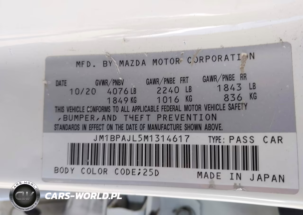 2021 Mazda Mazda3 2.5 S VIN:JM1BPAJL5M1314617 - 9