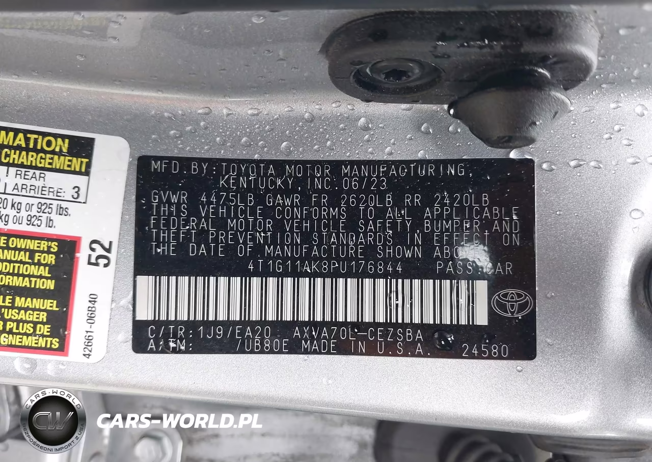 2023 Toyota Camry Se VIN:4T1G11AK8PU176844 - 9