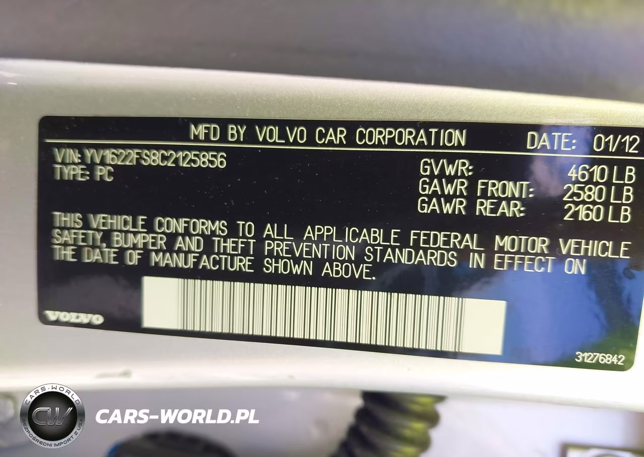 2012 Volvo S60 T5 VIN:YV1622FS8C2125856 - 9
