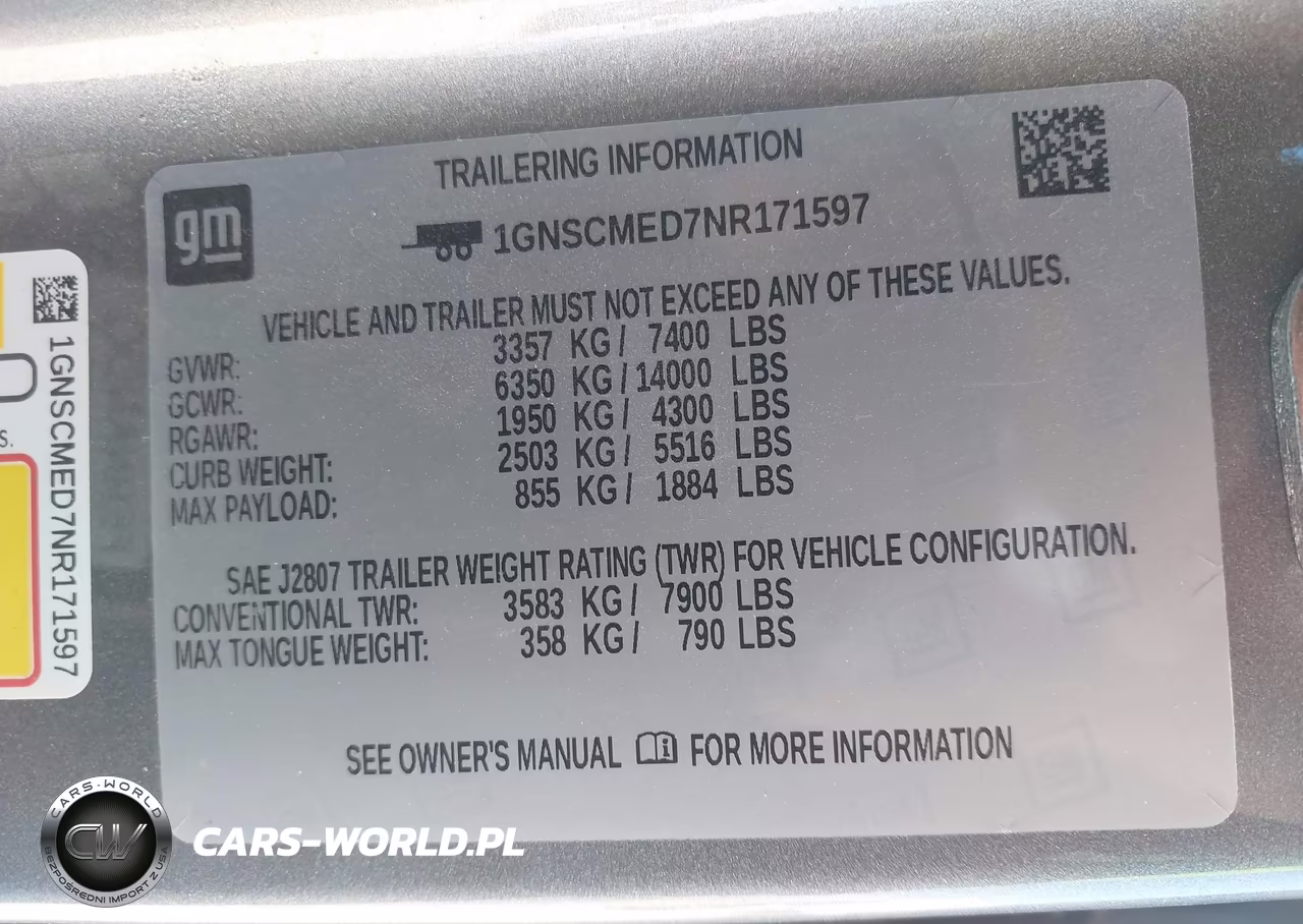 2022 Chevrolet Tahoe 2Wd Ls VIN:1GNSCMED7NR171597 - 9