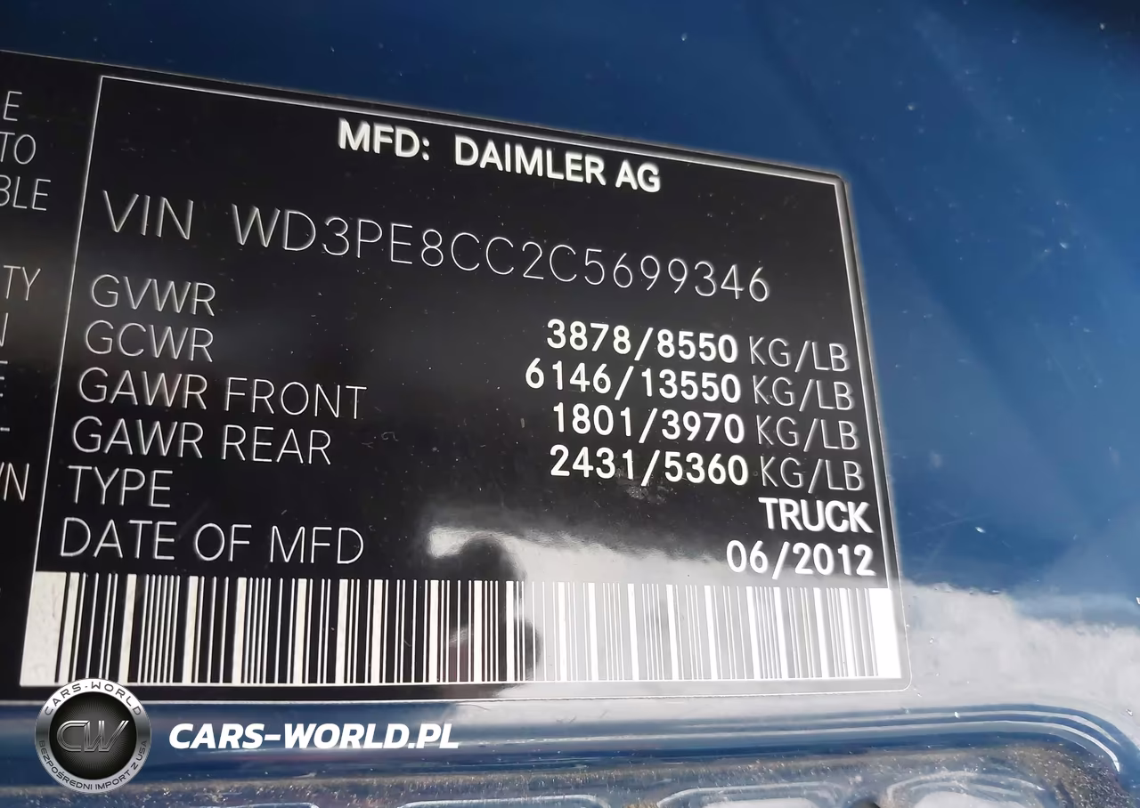 2012 Mercedes-Benz Sprinter 2500 High Roof VIN:WD3PE8CC2C5699346 - 9