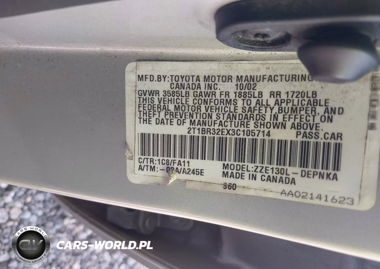 2003 Toyota Corolla Le VIN:2T1BR32EX3C105714 - 9