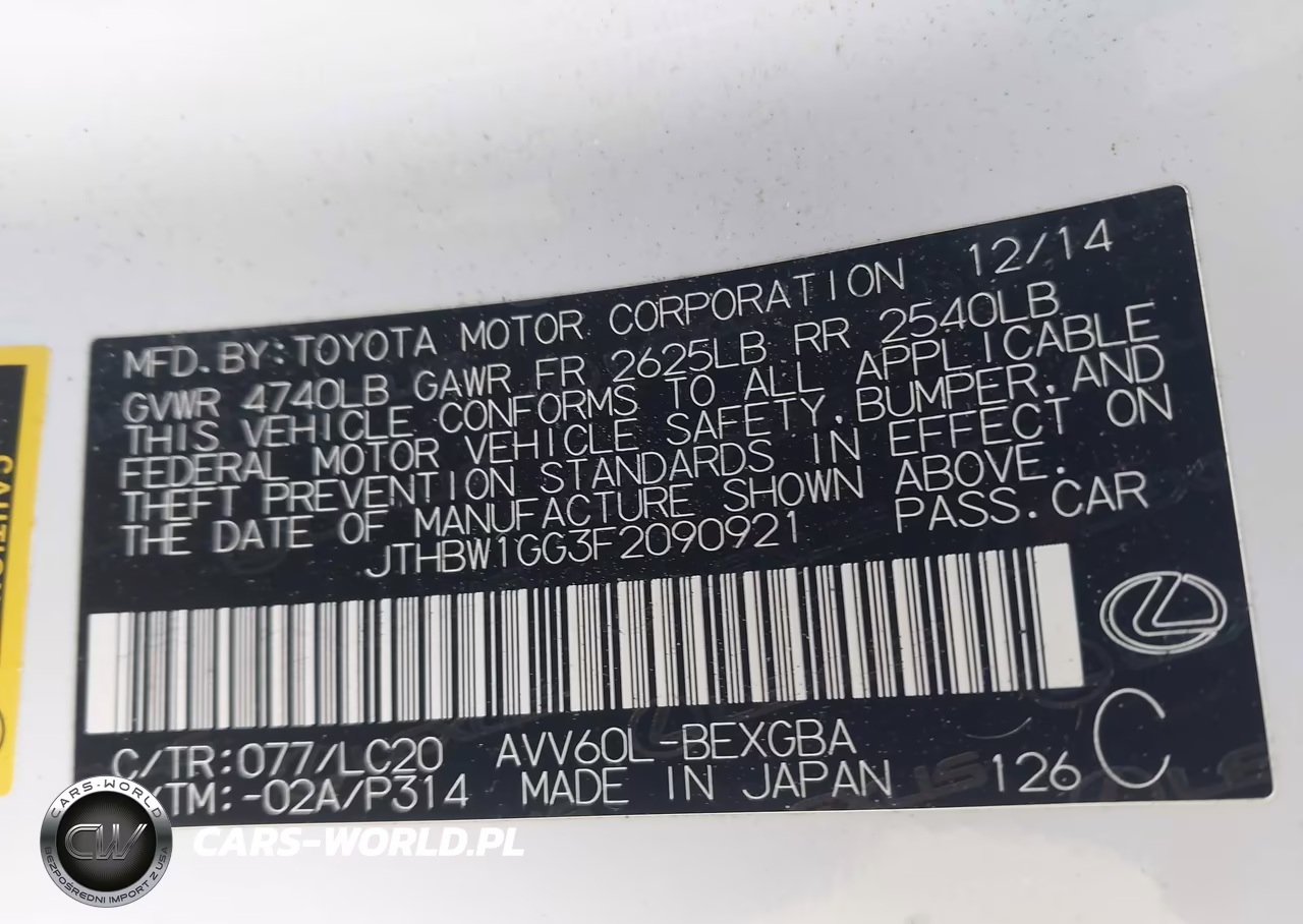 2015 Lexus Es 300H Hybrid VIN:JTHBW1GG3F2090921 - 9