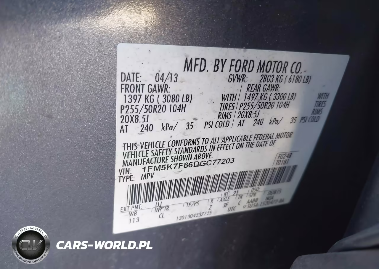 2013 Ford Explorer Limited VIN:1FM5K7F86DGC77203 - 9