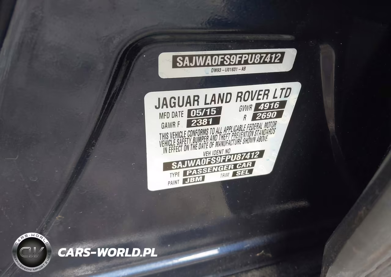 2015 Jaguar Xf 2.0T Premium VIN:SAJWA0FS9FPU87412 - 9