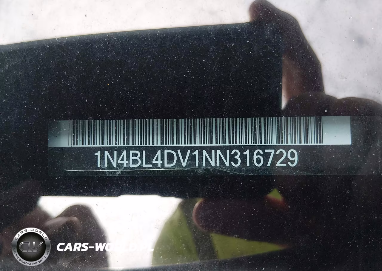 2022 Nissan Altima Sv Fwd VIN:1N4BL4DV1NN316729 - 17
