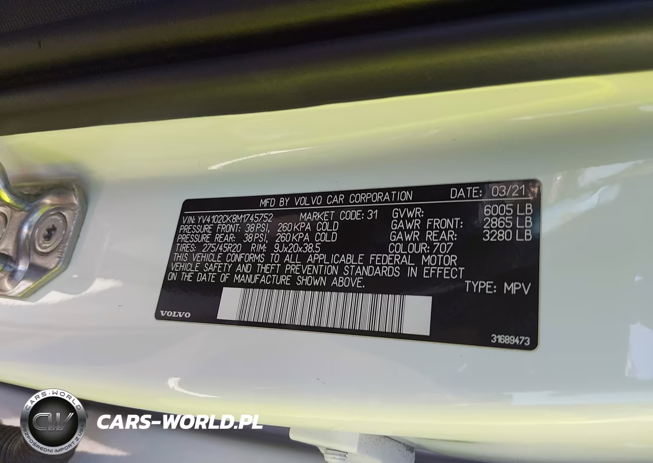2021 Volvo Xc90 T5 Momentum 7 Passenger VIN:YV4102CK8M1745752 - 9