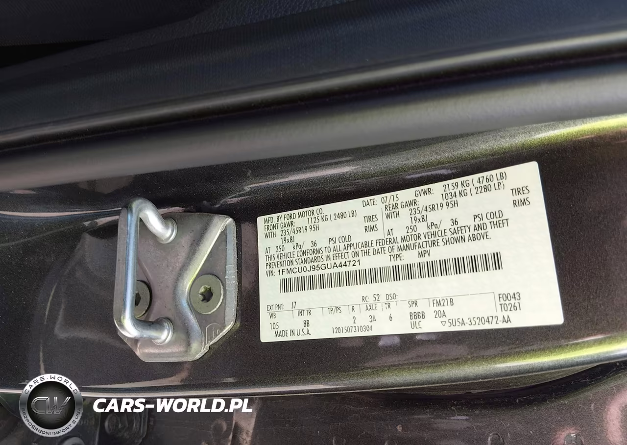 2016 Ford Escape Titanium VIN:1FMCU0J95GUA44721 - 9