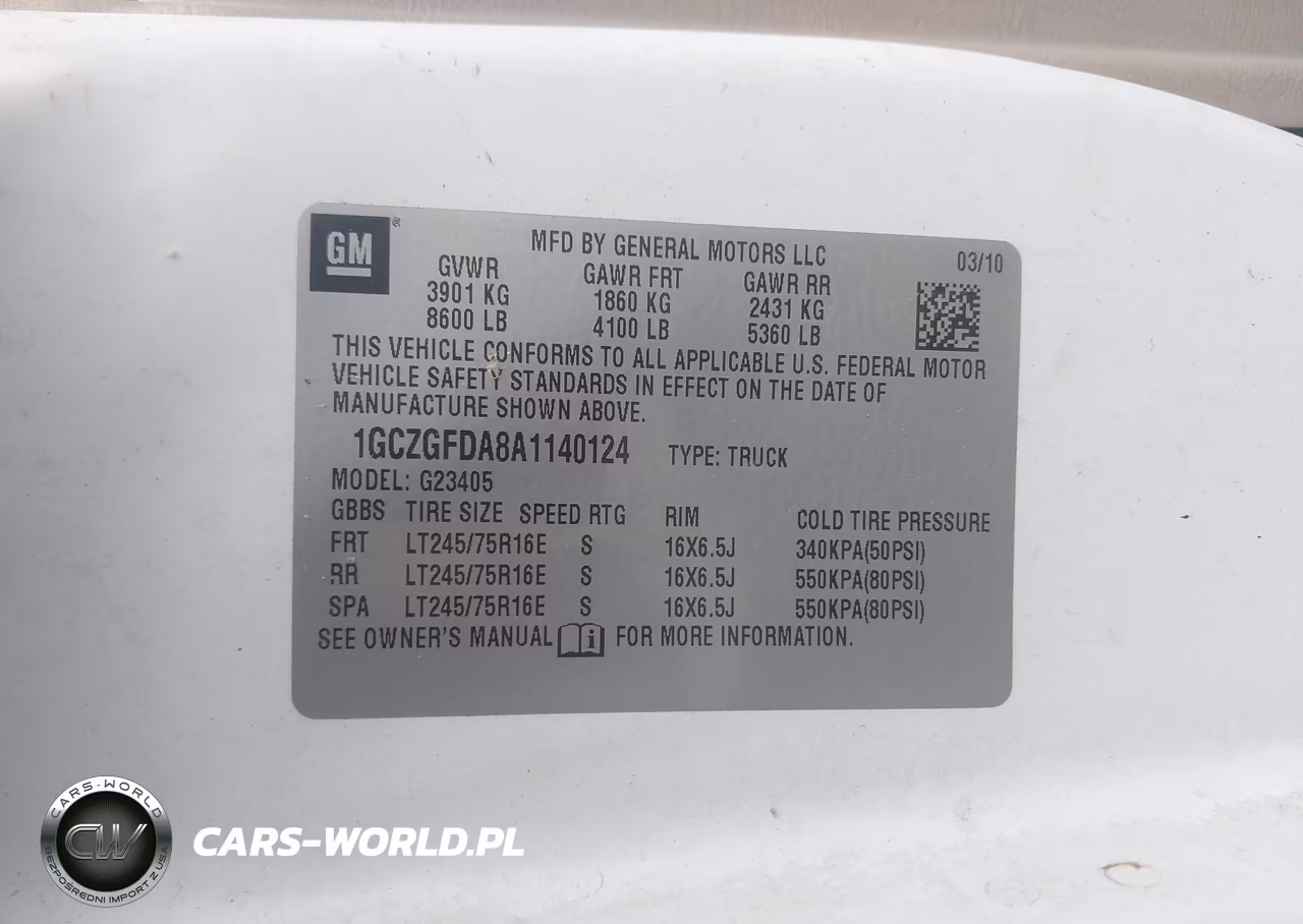 2010 Chevrolet Express 2500 Work Van VIN:1GCZGFDA8A1140124 - 9