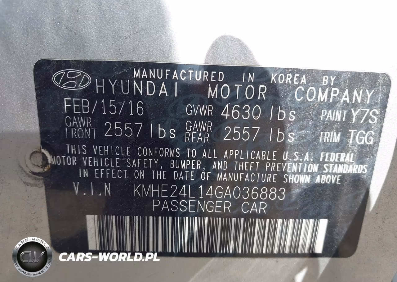 2016 Hyundai Sonata Hybrid Se VIN:KMHE24L14GA036883 - 9