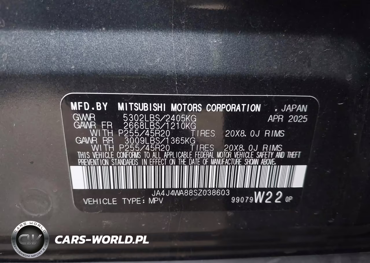 2025 Mitsubishi Outlander Sel 2.5 S-Awc VIN:JA4J4WA88SZ038603 - 9